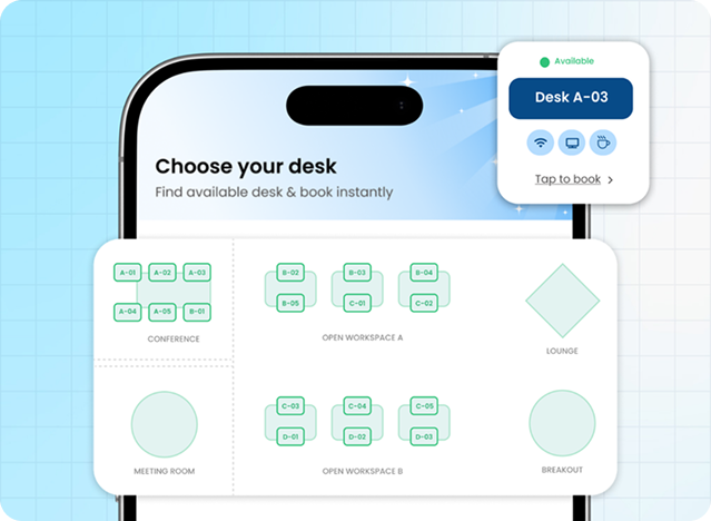 Hot Desk Booking dashboard